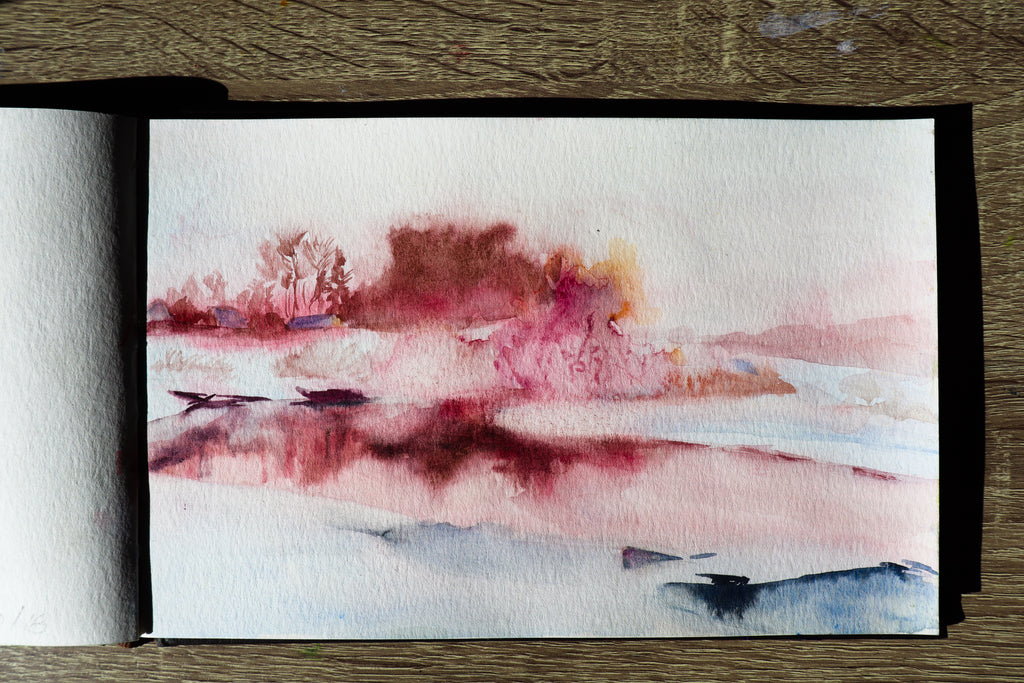 Pink Winter Lake